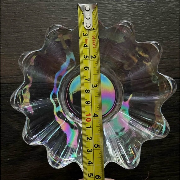 Vintage Federal Glass Co. Celestial Iridescent Petal Bowls - TWO included - Picture 6 of 9